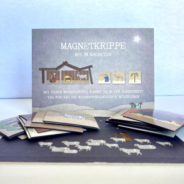 Magnet Krippe - Adventskalender mit 24 Magneten